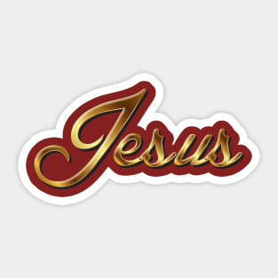 JESUS His name the Word the Son bible quote Jesus God - worship witness - Christian design Sticker